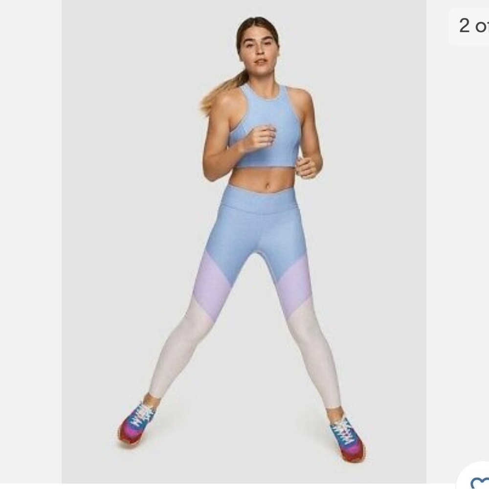 Outdoor Voices 7/8 Spring Leggings Lilac/Lavender/Dahlia Size Small